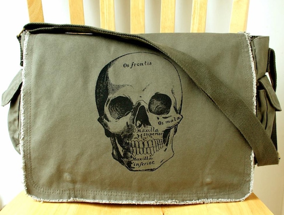 【Anyone more】Skull Bobusang Crossbody Bag Skull Boho Crossbody Print Bag - Gothic Shoulder Purse