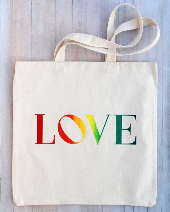 Love Canvas Tote Bag