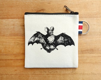 Bat Coin Purse Tiny Zipper Pouch Gift Card Holder