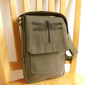 Dragonfly Tech Bag Small Purse Crossbody Shoulder Bag 11x7x2 Inches