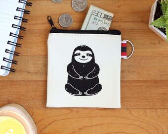 Sloth Coin Purse Tiny Zipper Pouch