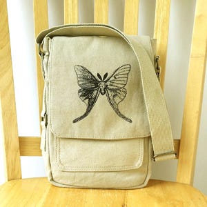 Luna Moth Tech Bag Small Purse Crossbody Shoulder Bag 11x7x2 Inches