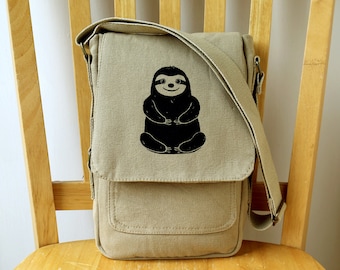 Sloth Canvas Bag Small Purse Crossbody Shoulder Bag - Gift for Sloth Lovers