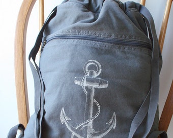 Anchor Backpack Laptop Bag Nautical