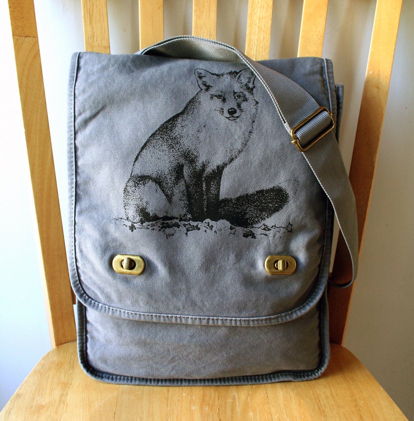 Cross Body Laptop School Work Bag Fox Geometric Winter Messenger Bag Cross Body Laptop School Work Bag Fox Geometric Winter Messenger Bag