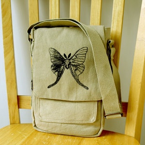 Luna Moth Tech Bag Small Purse Crossbody Shoulder Bag 11x7x2 Inches