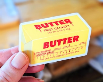 Butter Sticker Vinyl Laptop Water Bottle Decal