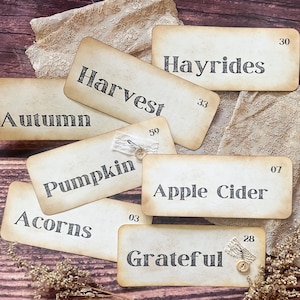 Handmade Vintage Style Flashcards - Word Flashcards - Vintage Decor - Paper Ephemera - Journal Cards - Home Accents - Inspiration - Gifts