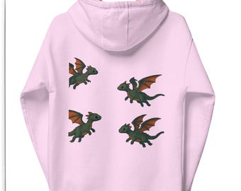 Baby Dragon Hoodie – Whimsical Fantasy Creature Art Sweatshirt