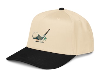 Embroidered Golf Club Cap – Retro Cotton Twill Golf Hat