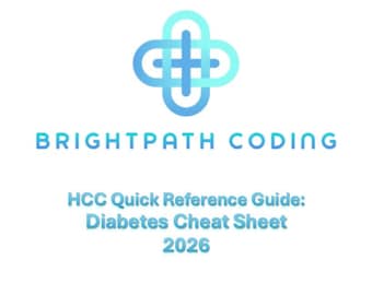Cheatsheet voor medische codering diabetes | ICD-10-CM & HCC Beknopte referentiegids | Bijgewerkt voor 4e kwartaal 2025-2026 | Hulpprogramma voor risicoaanpassing