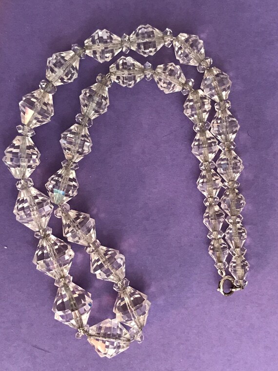 Vintage crystal necklace with ultra-rare Swarovsk… - image 1