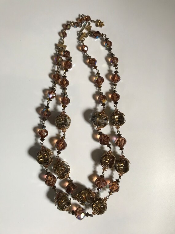 Super rare vintage Vendome 2-stranded necklace wi… - image 2
