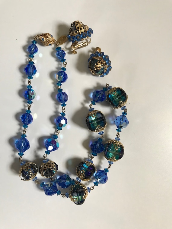 Super rare vintage Vendome necklace and earring se