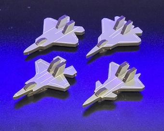 Fighter Jet Model Kit, F-22, F-35, SU-57, J-20, DIY Wood Miniatures