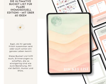 Bucket List for Couples: Gay Edition | 60+ Ideas for Intimacy & Adventure | Gift for Queer Couples | Digital Book PDF