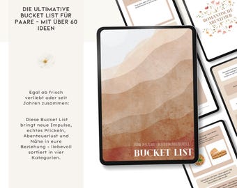 Bucket List for Couples | 60+ Romantic & Exciting Ideas | Gift for Partner and Girlfriend | Date Ideas | Digital Book PDF