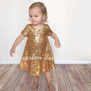 FINAL SALE - flower girl dress, flowergirl dress, girls sequin dress, rose gold toddler dress, toddler sequin dress, girls formal dress