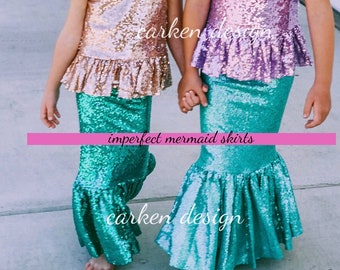 MINOR IMPERFECT SKIRTS- mermaid tail, mermaid costume, mermaid kids skirt, mermaid party, toddler mermaid costume