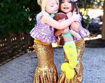 GOLD mermaid skirt, halloween costume, toddler mermaid costume, mermaid costume, halloween costume, mermaid birthday outfit