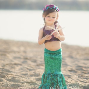 mermaid tail, mermaid costume, mermaid kids skirt, mermaid dress, mermaid party, toddler mermaid costume, halloween costume SKIRT ONLY image 10