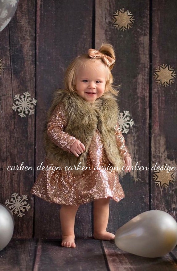 Baby girl gold sequin dress hotsell