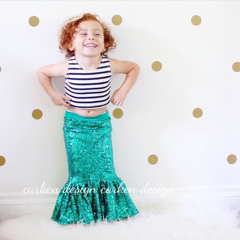 mermaid tail, mermaid costume, mermaid kids skirt, mermaid dress, mermaid party, toddler mermaid costume, halloween costume SKIRT ONLY image 2