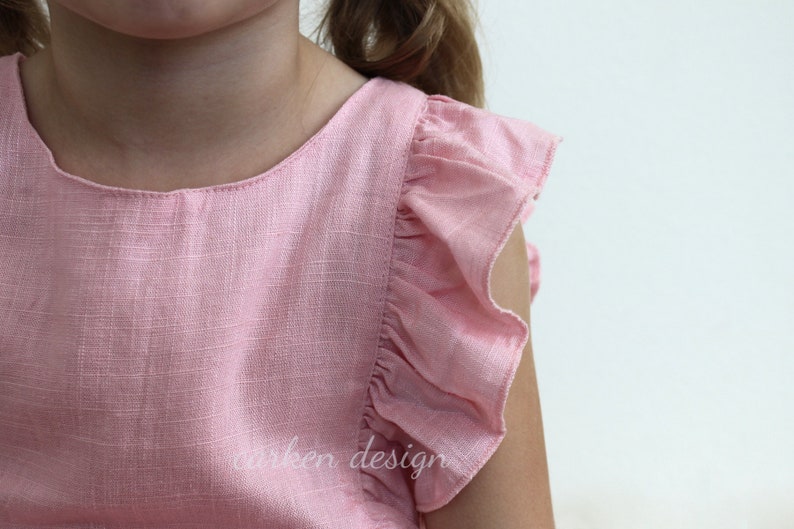 romper girls romper baby girl romper LIGHT PINK linen romper baby romper toddler girl romper linen baby romper