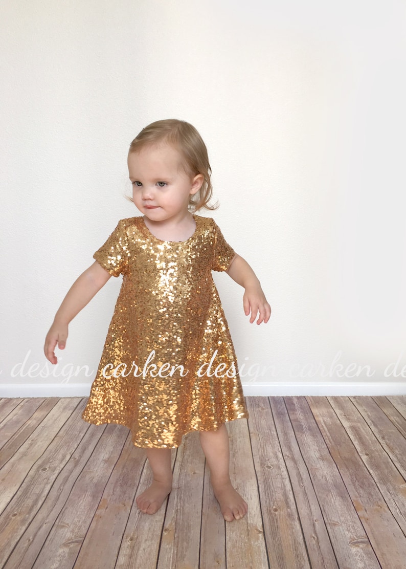 FINAL SALE flower girl dress, flowergirl dress, girls sequin dress, rose gold toddler dress, toddler sequin dress, girls formal dress image 1