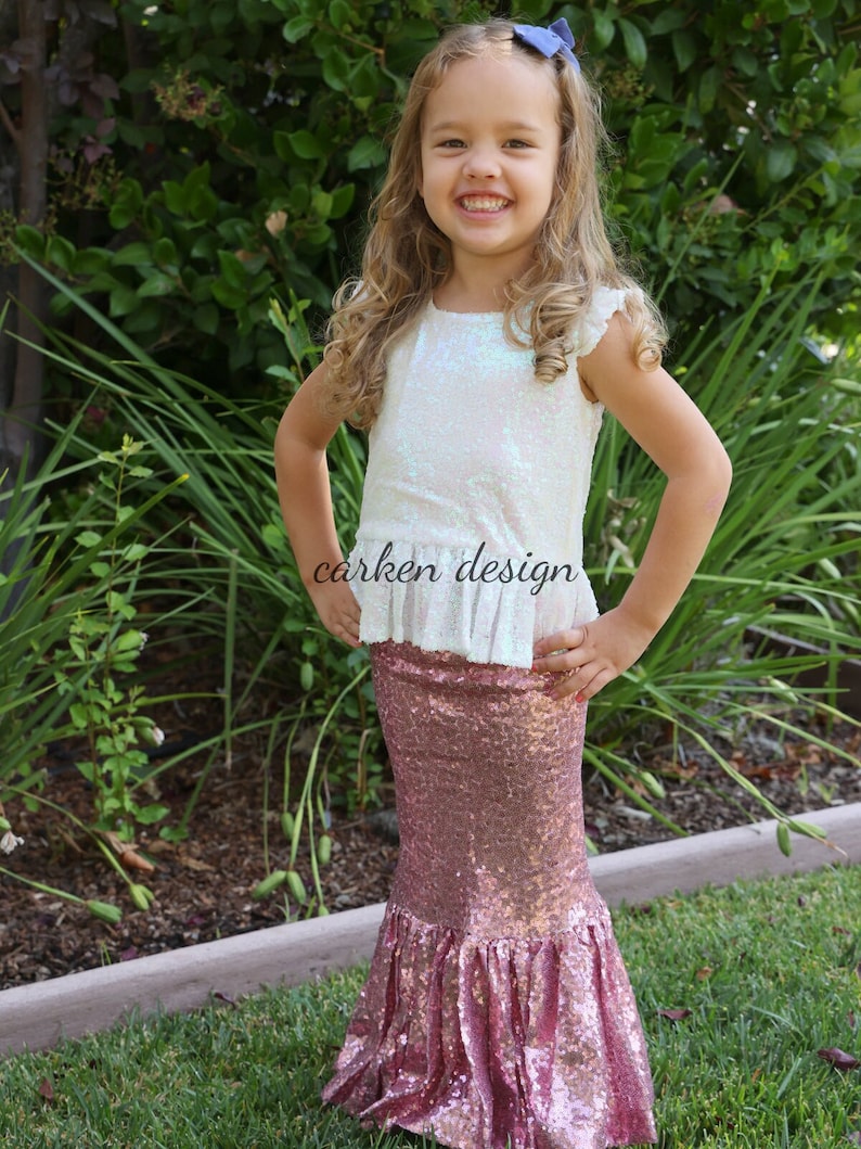 mermaid tail, mermaid costume, mermaid kids skirt, mermaid dress, mermaid party, toddler mermaid costume, halloween costume SKIRT ONLY image 5