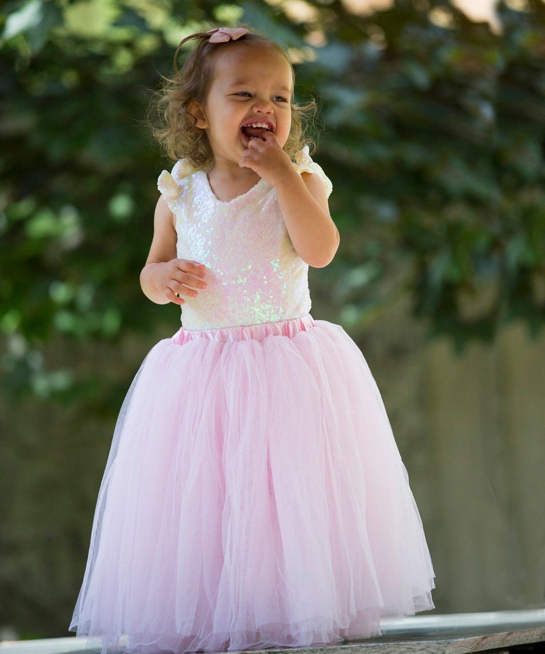 tulle flower girl skirt