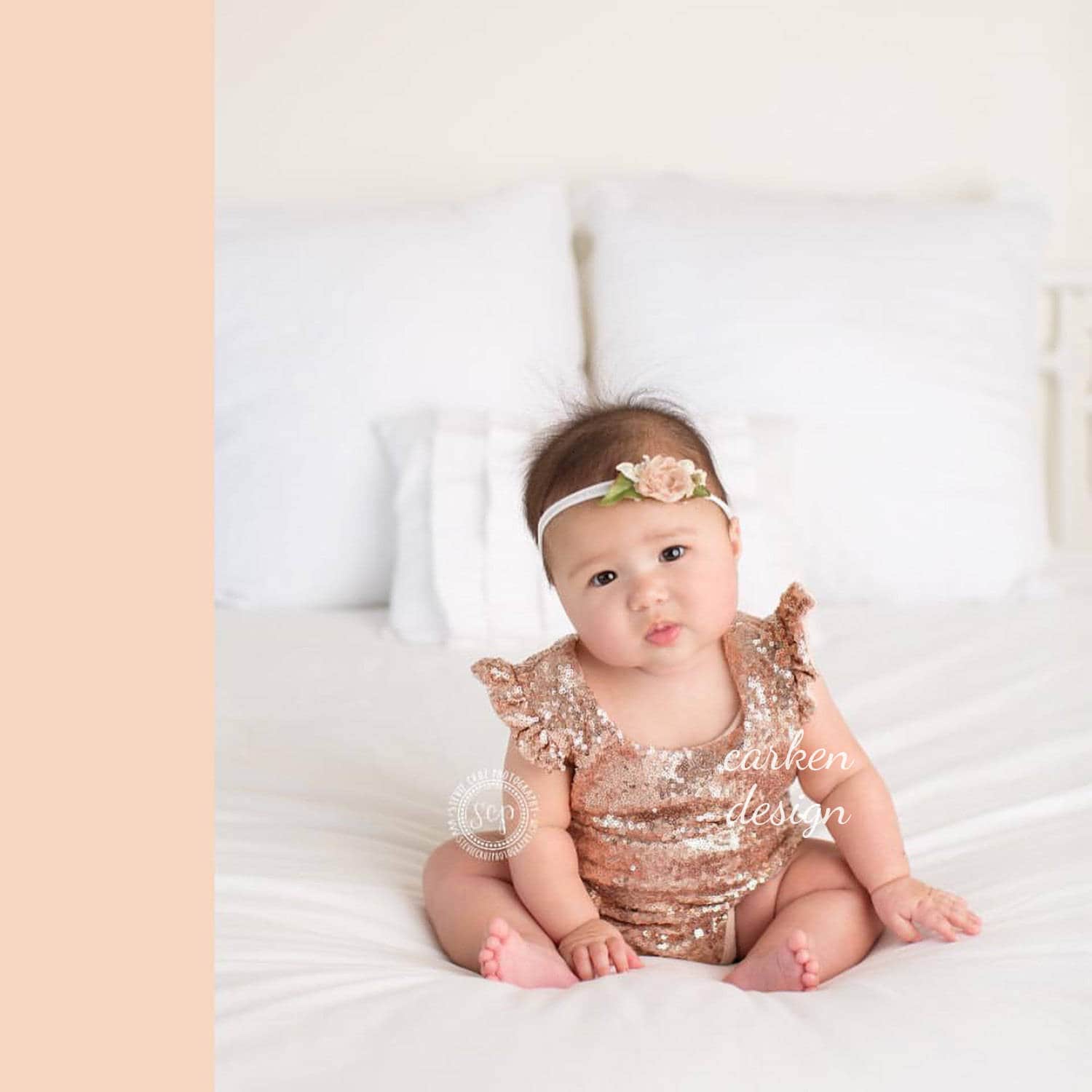 sequin baby romper