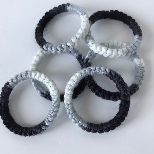 Crochet Ring Cat Toys- SHADOW Set of 6