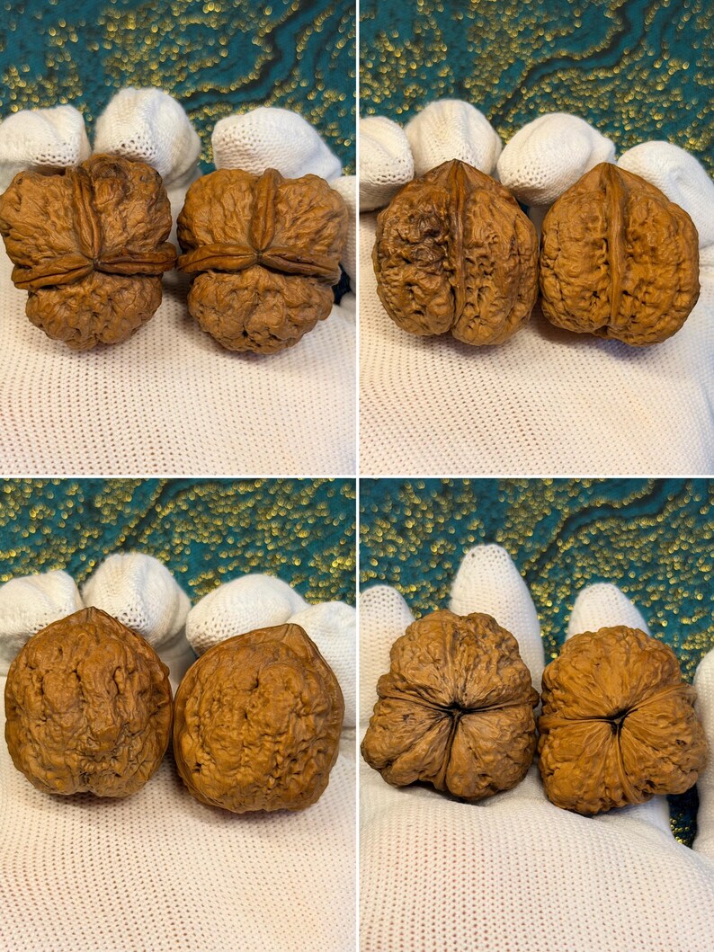 Unique Pair Iron Walnut Baoding Balls | Chinese Wenwan Hand Exercise ...