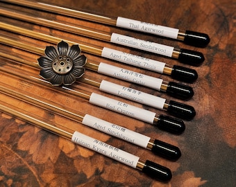 Paquete de muestra de incienso de capibara: 8 varitas de incienso chino natural para la relajación, la meditación y la aromaterapia.