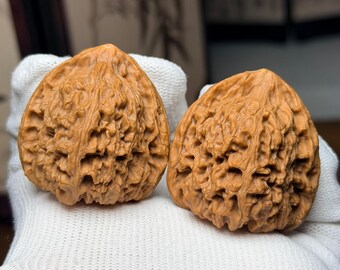 Nanjiang Stone Wenwan Walnut Pair | Chinese Hand Exercise Balls Pair#105