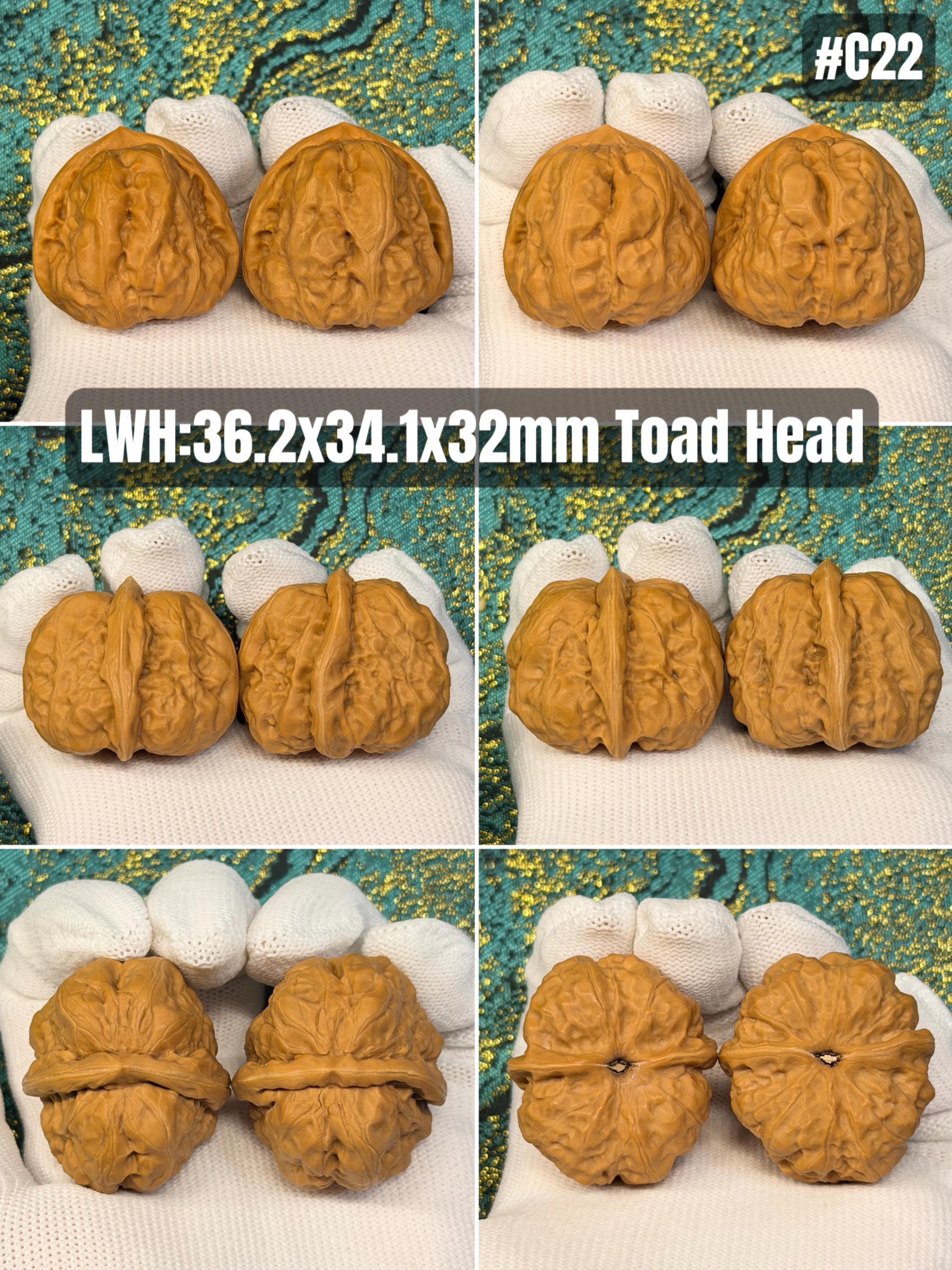 Hamatou (toad Head) Wenwan Walnut Pair | Chinese Natural Baoding Balls ...