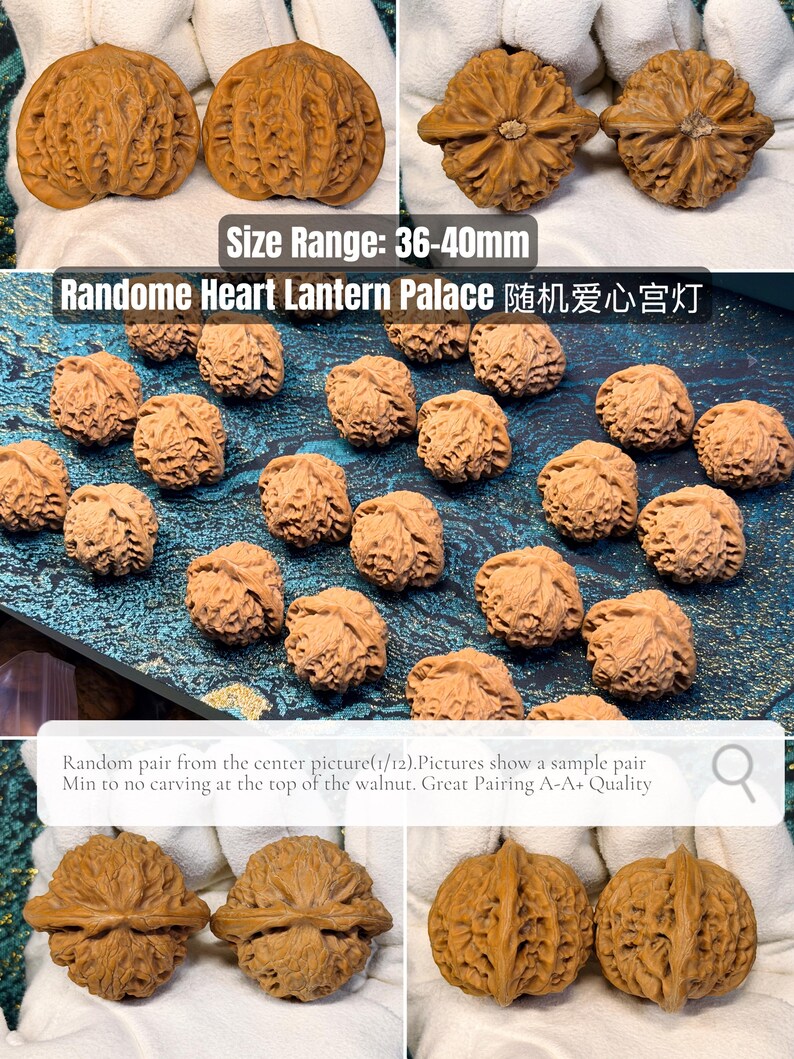 Chinese Wenwan Walnut Pair | Hand Exercise Stress Balls | Baoding Ball ...