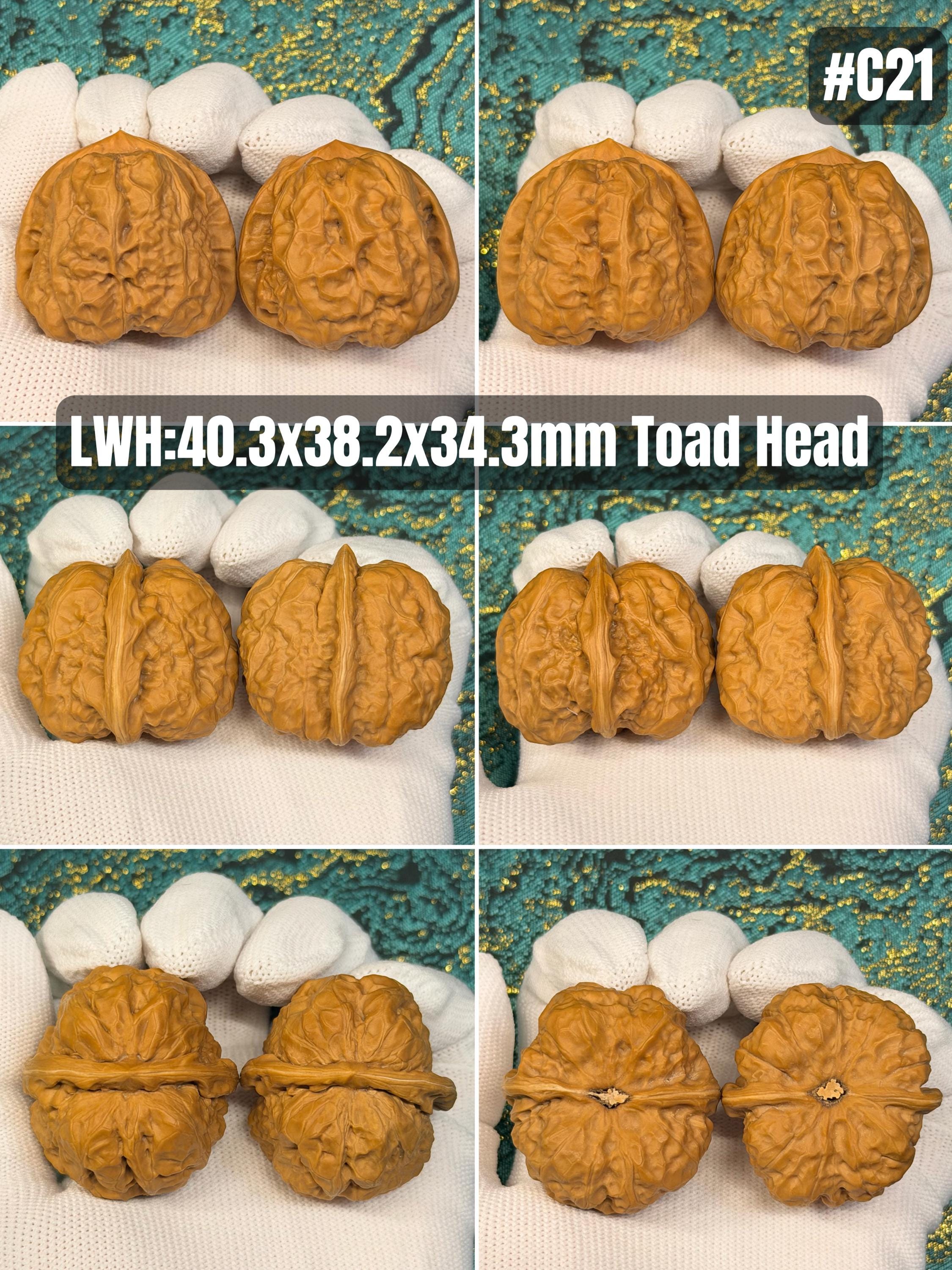 Hamatou (toad Head) Wenwan Walnut Pair | Chinese Natural Baoding Balls ...
