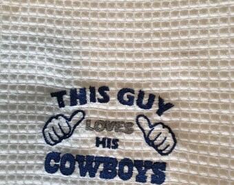 Paño de cocina de tejido gofre de los Dallas Cowboys (este tipo) (50 x 76 cm)
