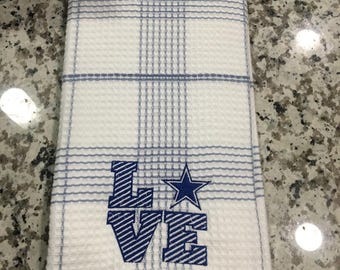 Paño de cocina con estampado de gofres de los Dallas Cowboys (50 x 76 cm)