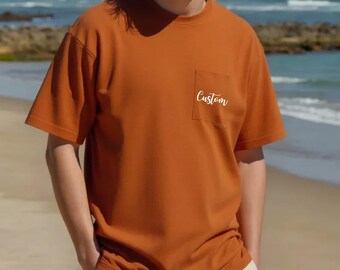 Custom Printed Comfort Colors Pocket T-Shirt