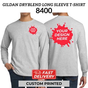 Anpassad långärmad skjorta, Personlig långärmad skjorta, Personlig t-shirt, Anpassat tryckt t-shirt, Anpassad långärmad skjorta för män eller kvinnor