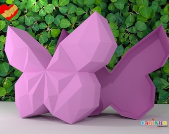 Butterfly Box Papercraft Low Poly