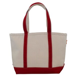Red Medium Classic Canvas Tote Bag - FREE Monogram & FREE Shipping!