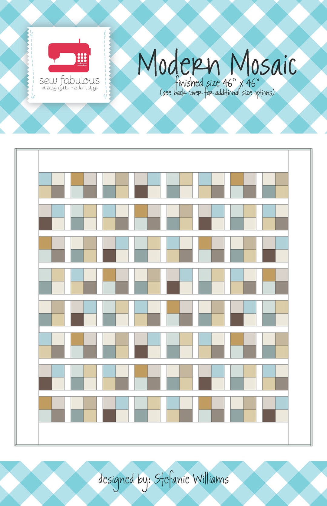 Modern Mosaic Quilt Pattern PDF Etsy