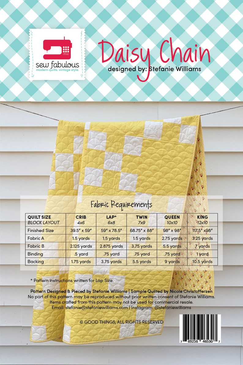Daisy Chain Quilt Pattern PDF | Etsy