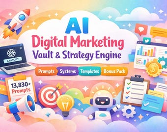 Ultimate AI Digital Marketing Vault & Strategy Engine | 11,830 Prompts, ChatGPT Systems, Marketing Frameworks, Business Tools