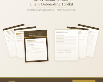Life Coach Client Onboarding Toolkit | Intake Form, Welcome Packet, Agreement, Discovery Call Script, 90-Day Roadmap, Email Templates