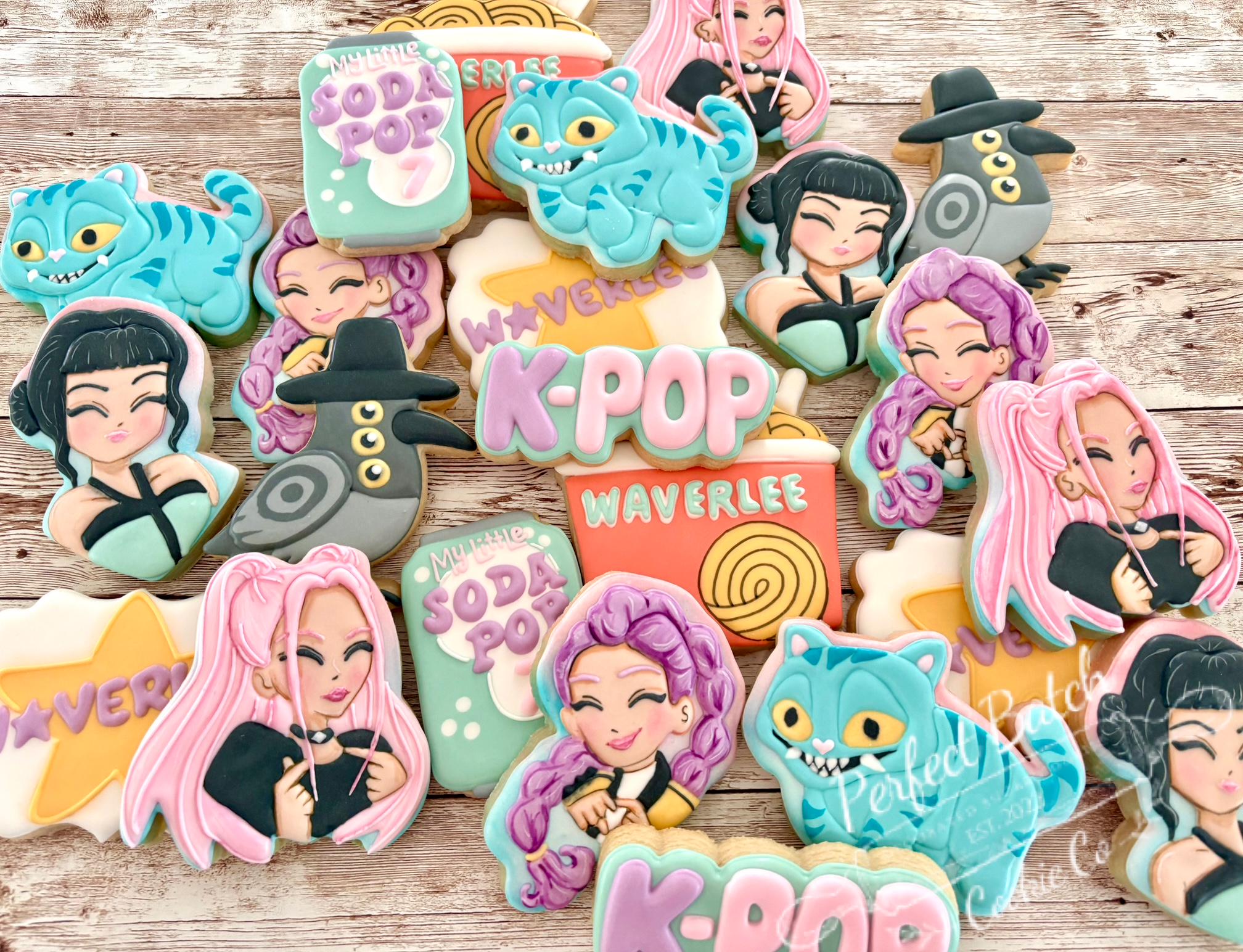 K-pop Demon Hunters Sugar Cookies ∣ Birthday Character Cookies - Etsy